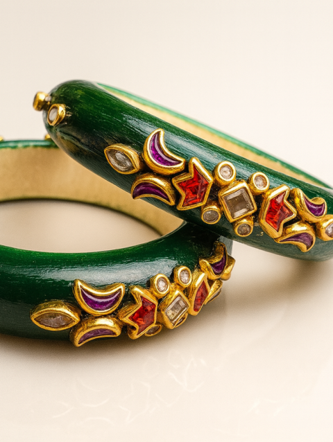 Mrignaini - Basil Green - Bangle Pair (2 pieces)